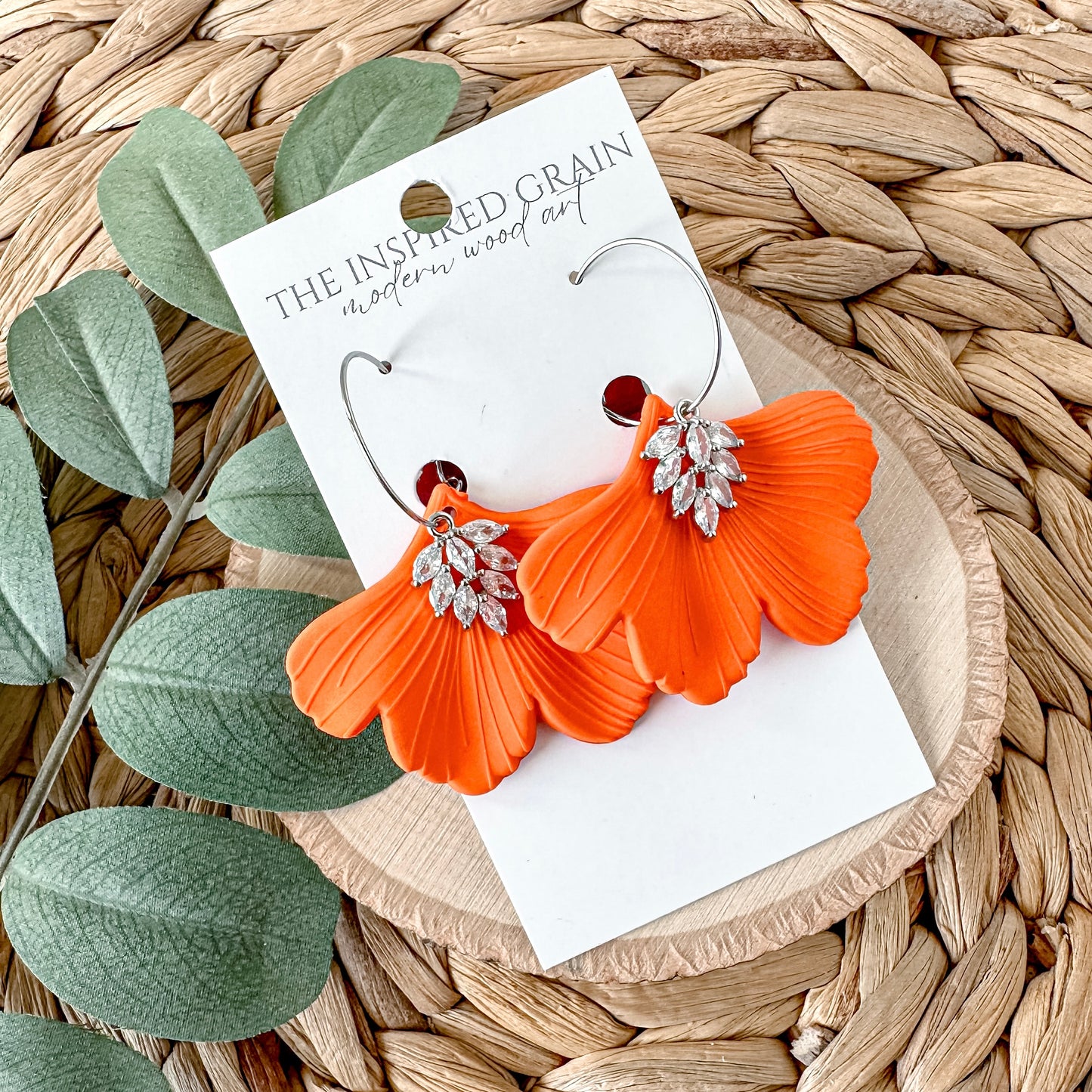 Showgirl Ginko Leaf Earrings