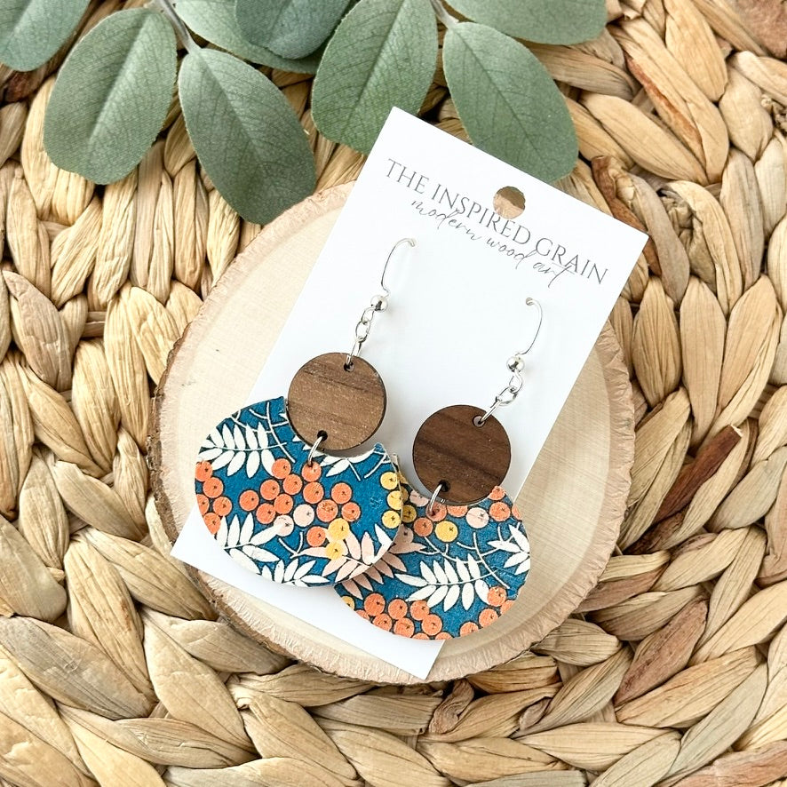 Half Moon Earrings - Fall Berries