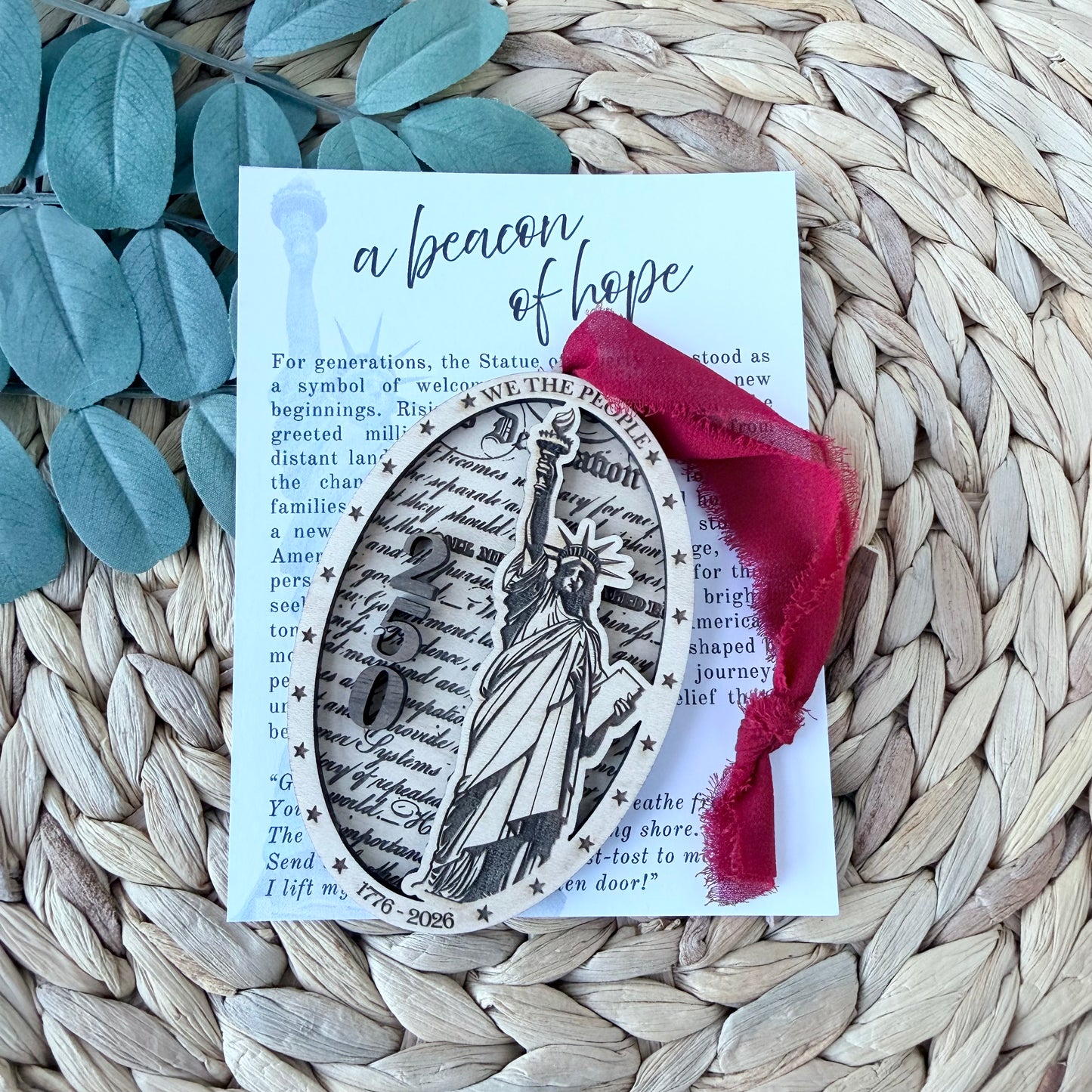 Statue of Liberty 250 Commemorative Ornament