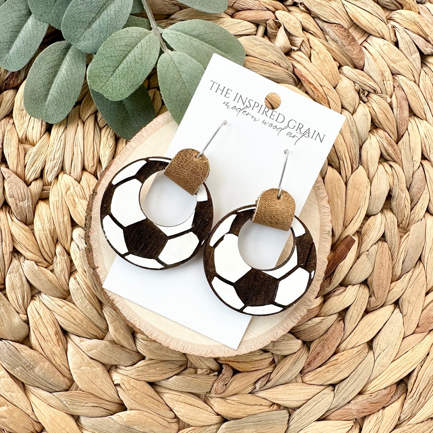 Soccer Hoop Earrings
