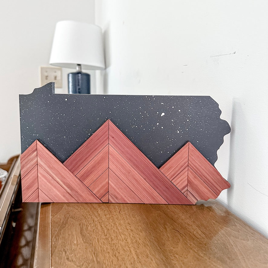 Pennsylvania Mountain Peaks Sign