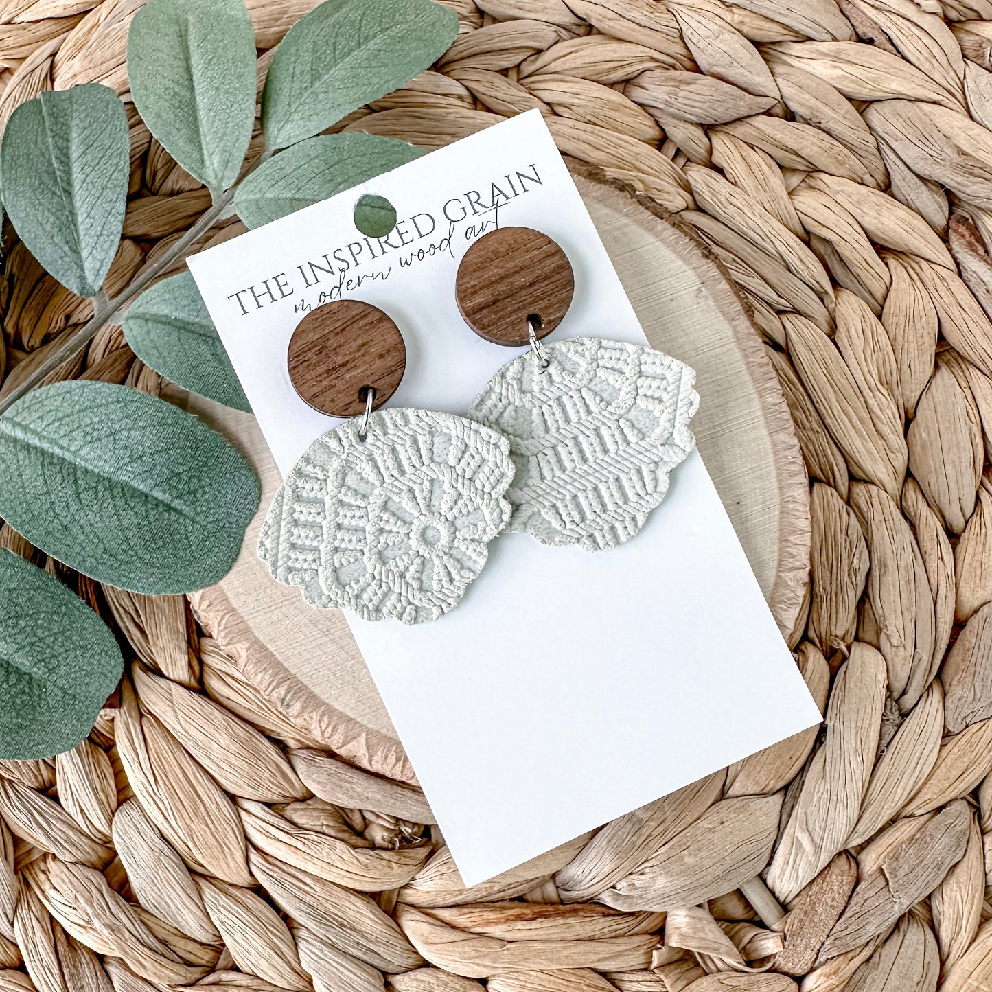 Scallop Earrings - Stone Lace