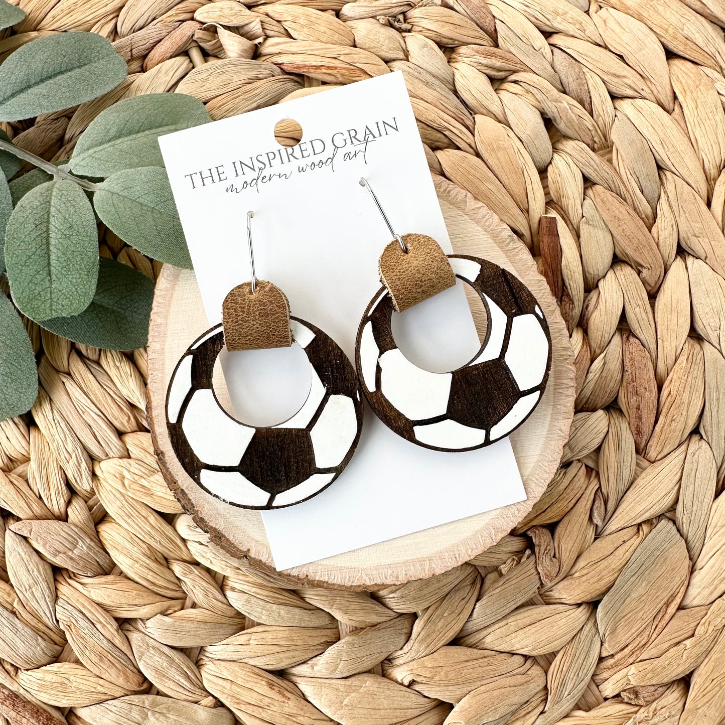 Soccer Hoop Earrings