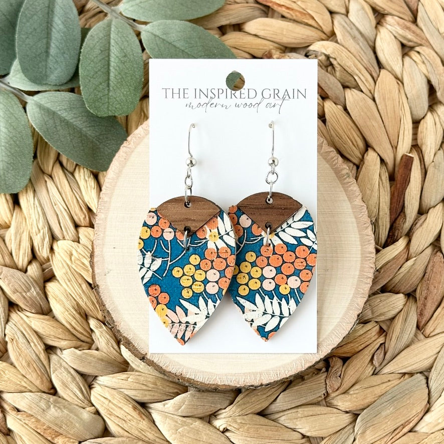 Reverse Teardrop Earrings - Fall Berries