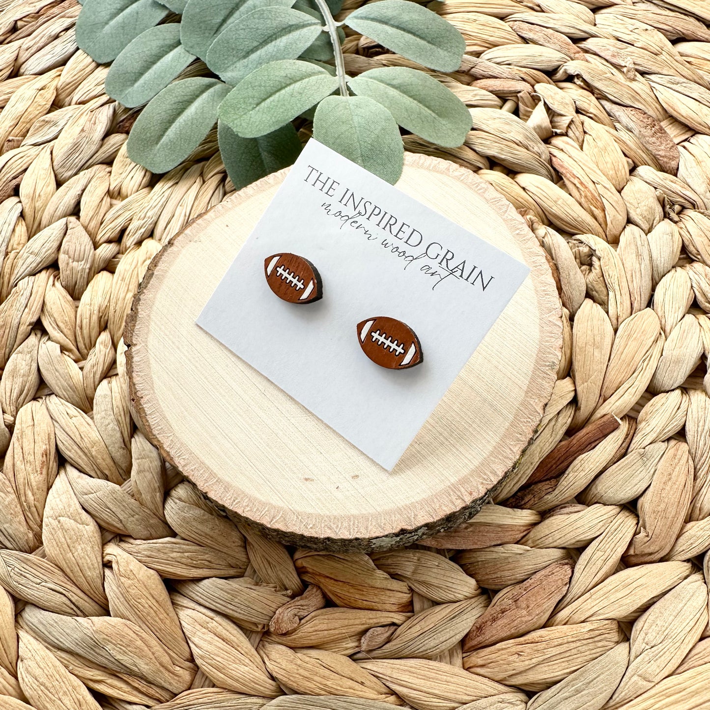Football Stud Earrings