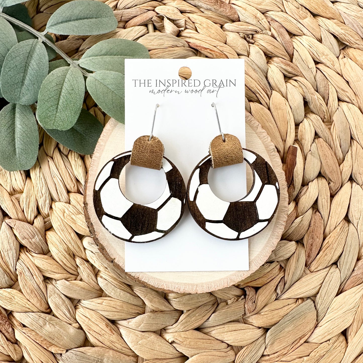 Soccer Hoop Earrings