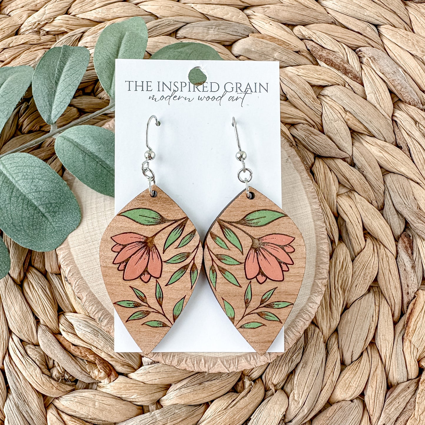 Floral Leaves Petal Earrings