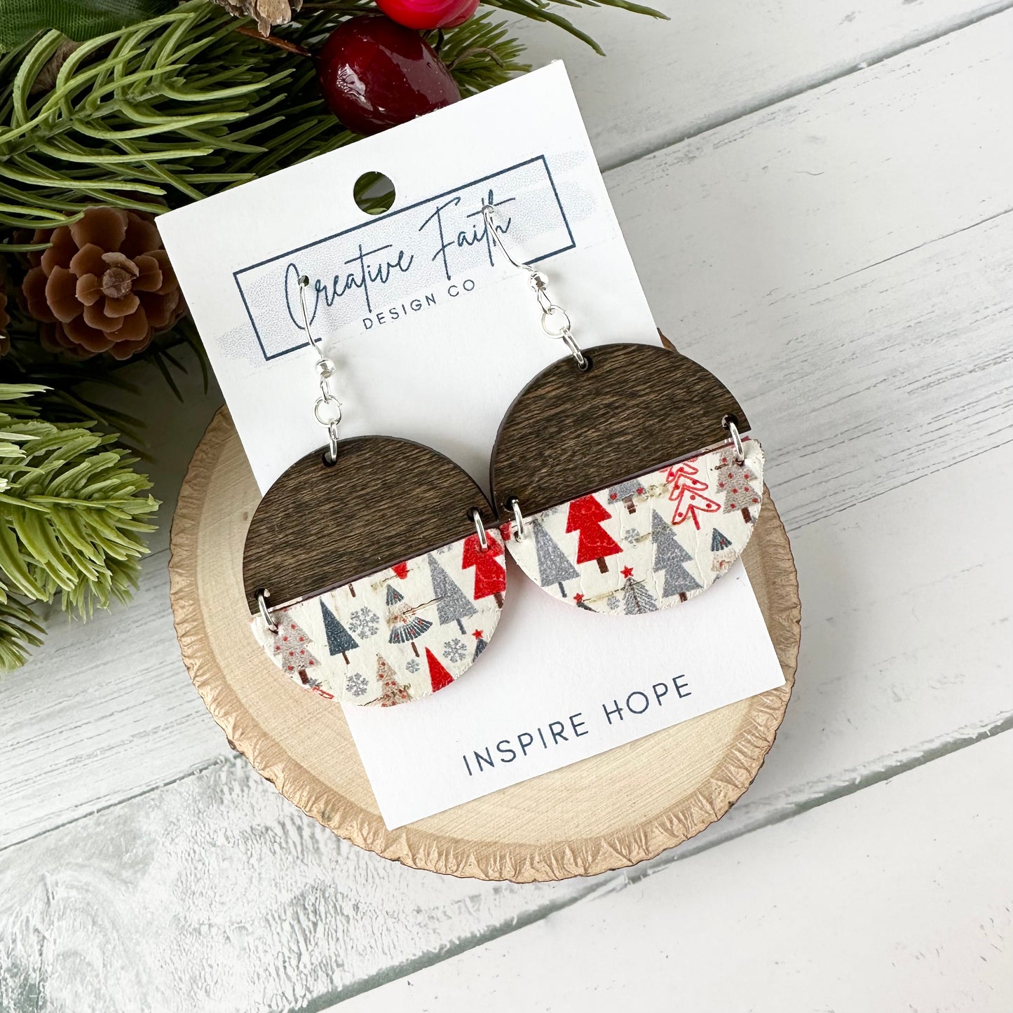 Split Circle Earrings - Merry Trees