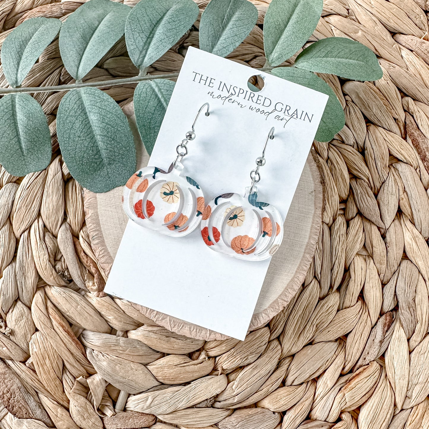 Pumpkin Earrings - multicolor pumpkins