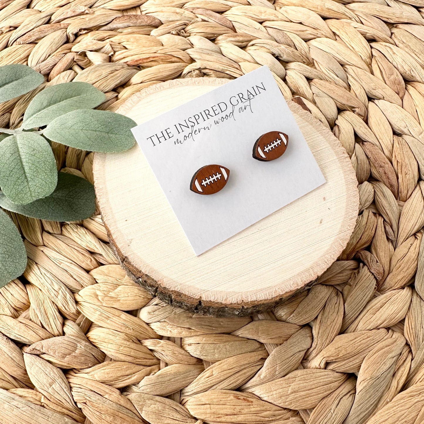 Football Stud Earrings