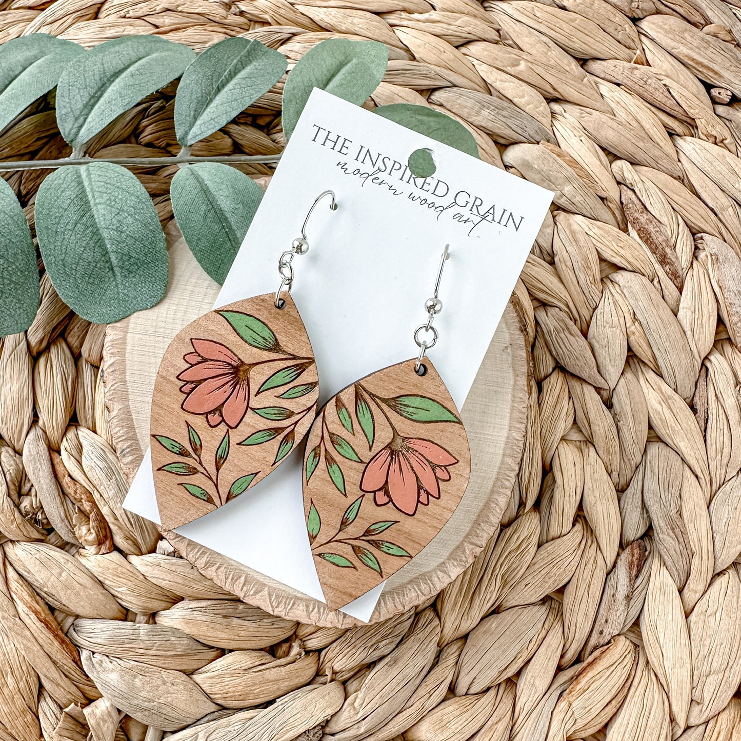 Floral Leaves Petal Earrings