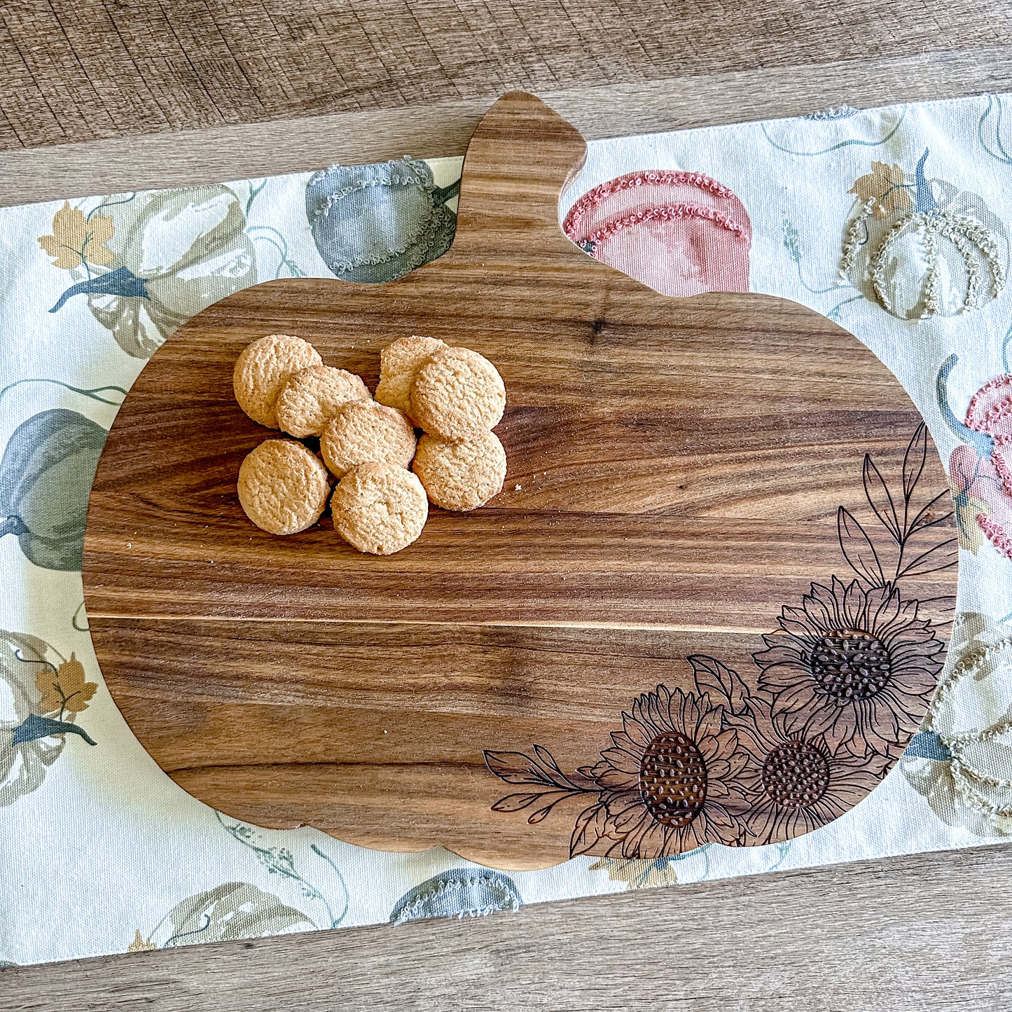 Pumpkin Charcuterie Board - Sunflowers