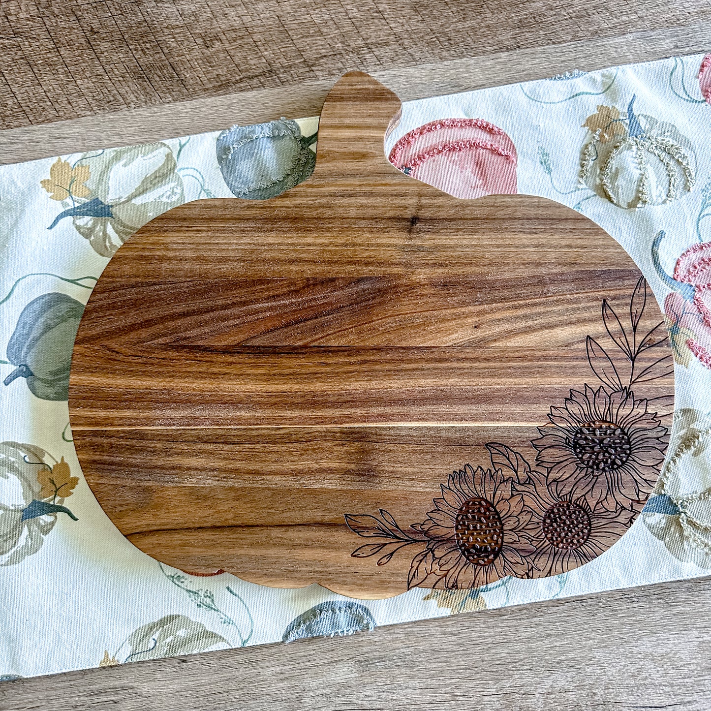 Pumpkin Charcuterie Board - Sunflowers