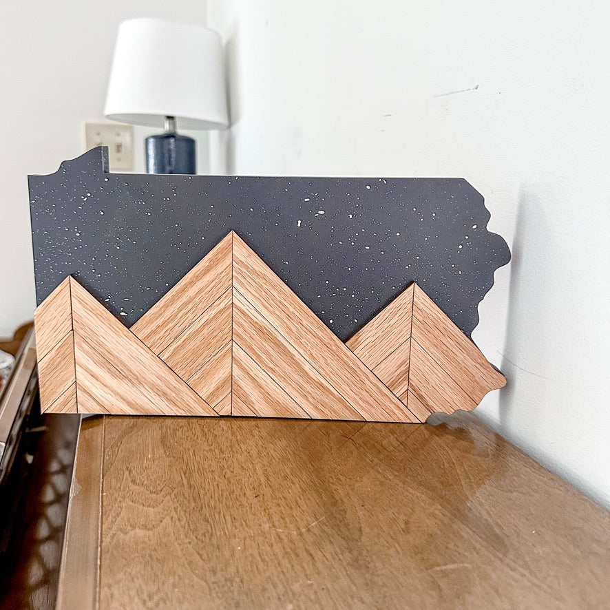 Pennsylvania Mountain Peaks Sign