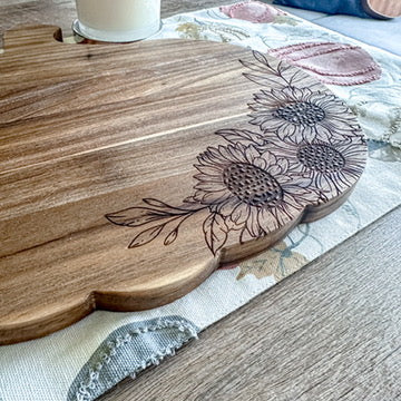 Pumpkin Charcuterie Board - Sunflowers