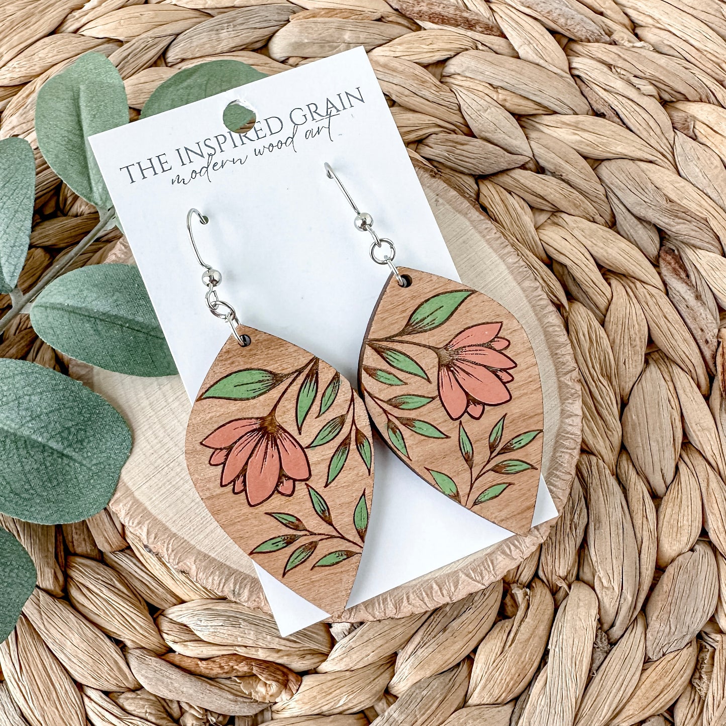 Floral Leaves Petal Earrings