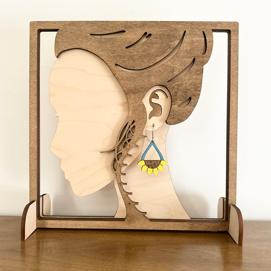 Sunflower Teardrop Earrings
