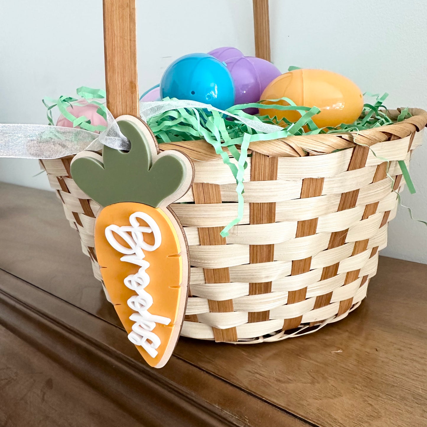 Personalized Carrot Easter Basket Tag