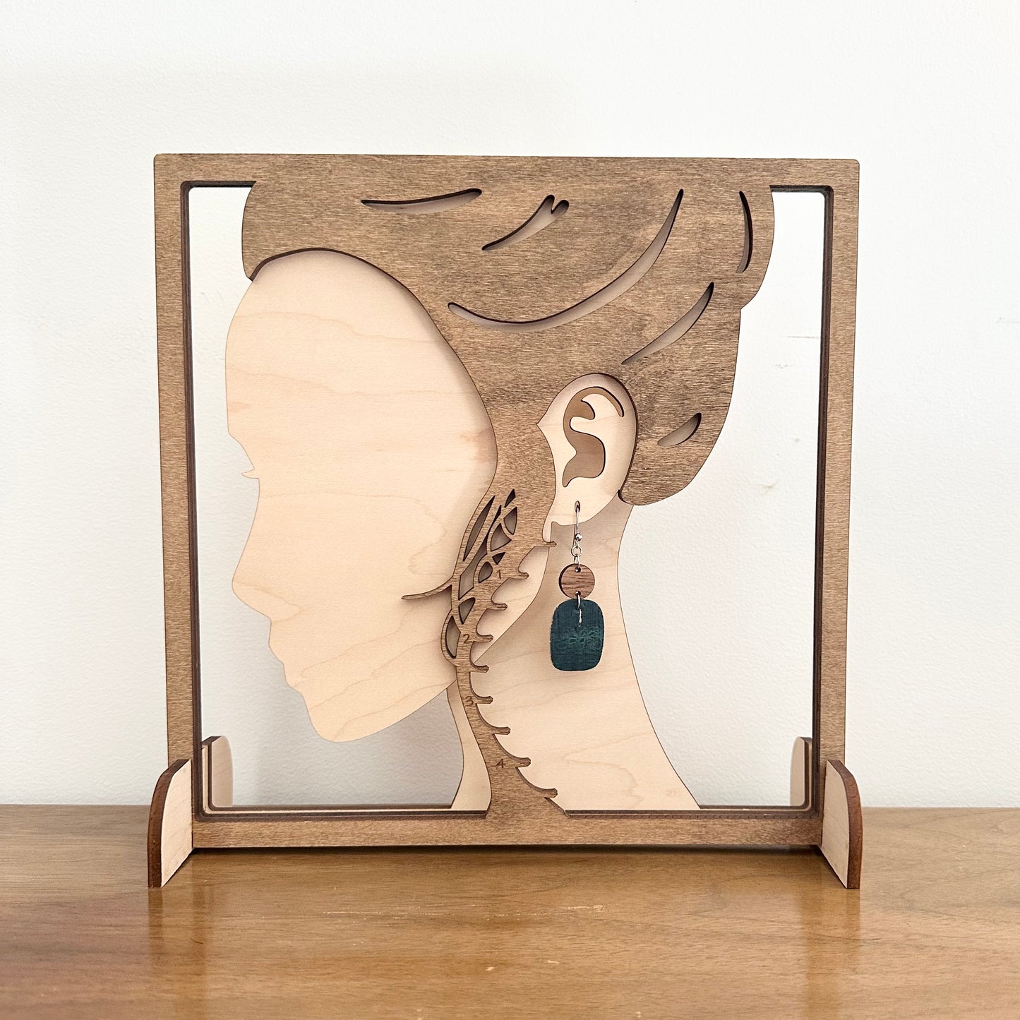 Rectangle Round Earrings - Christmas Cake