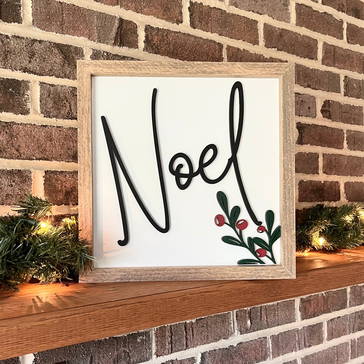 Noel 3D wood sign