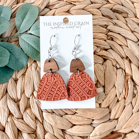 Trapezoid Earrings - Cinnamon Lace