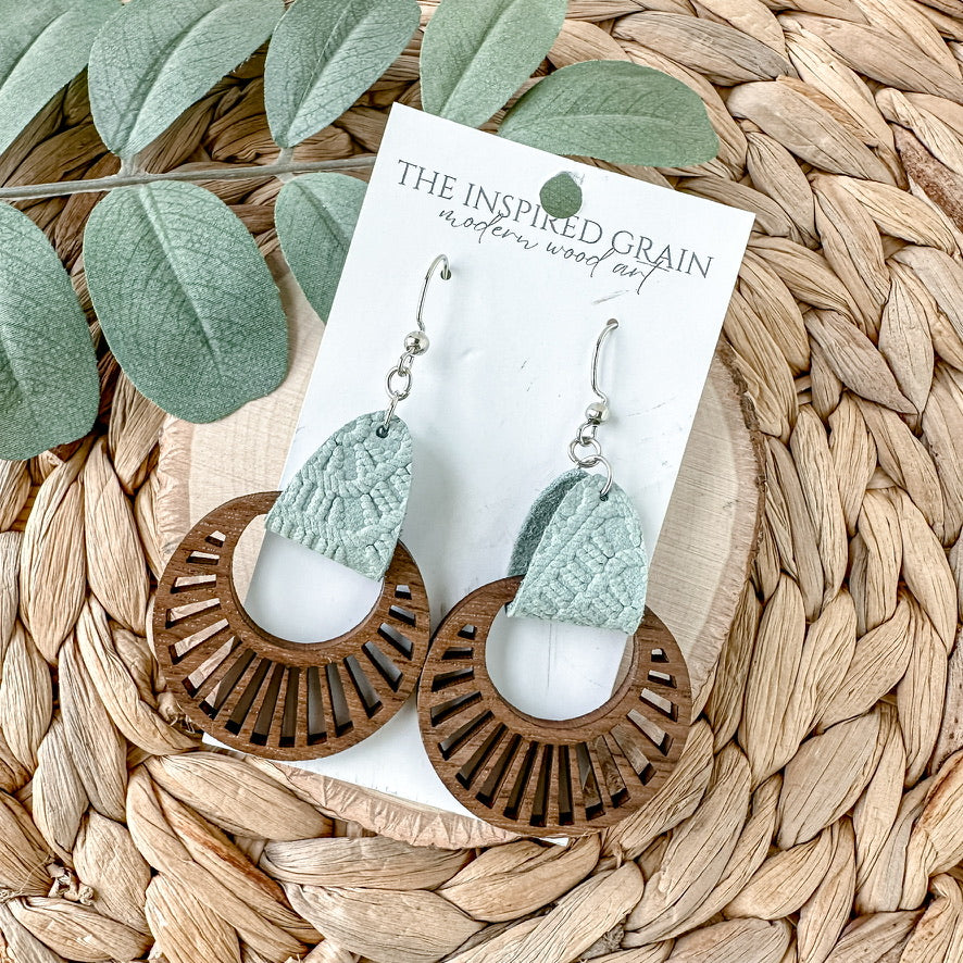 Radial Hoop Earrings - Sea Salt Lace