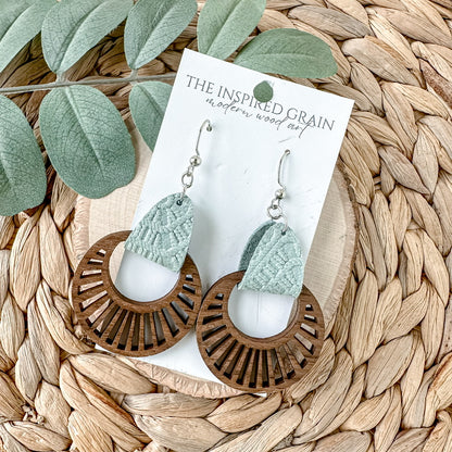 Radial Hoop Earrings - Sea Salt Lace