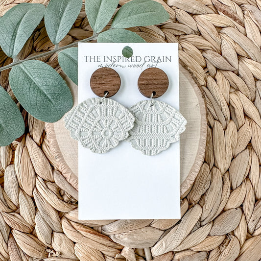 Scallop Earrings - Stone Lace