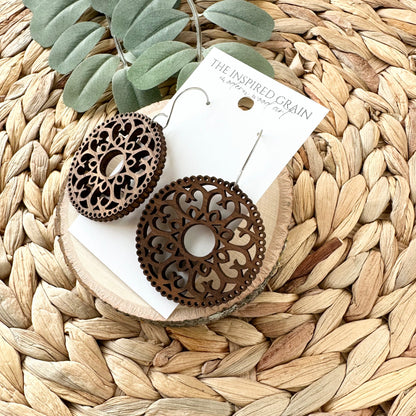 Mandala Hoop Earrings