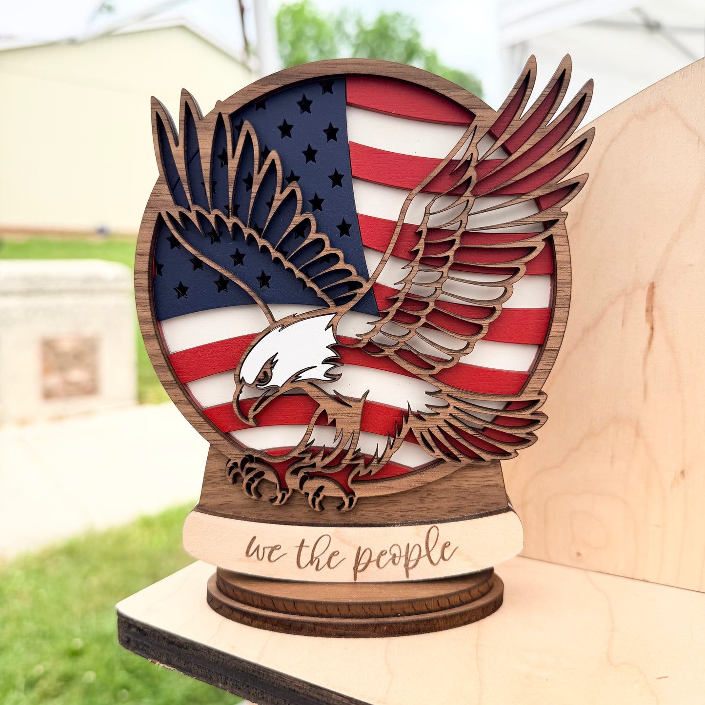 Bald Eagle Lighted Snow Globe