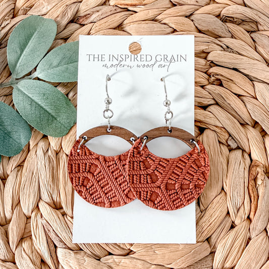 Round Arch Earrings - Cinnamon Lace