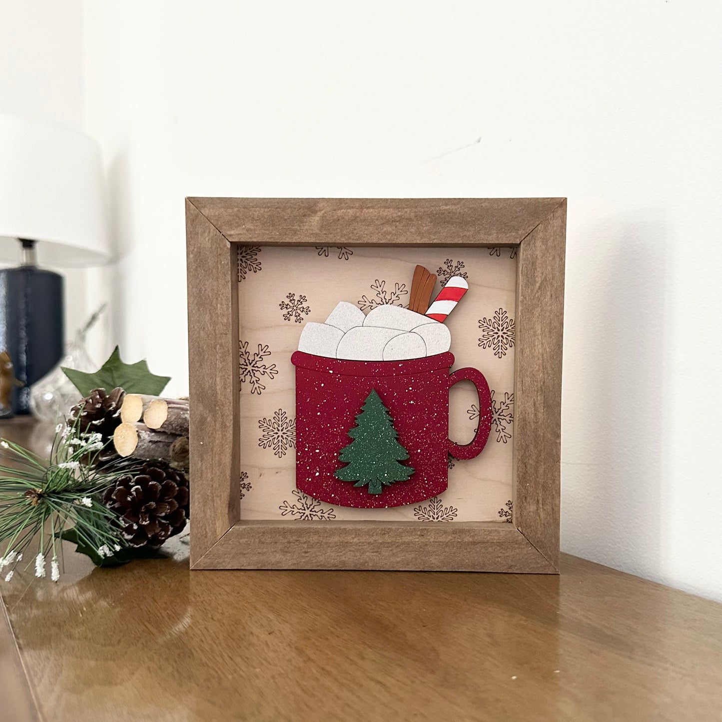 Tree Mug mini 3D wood sign