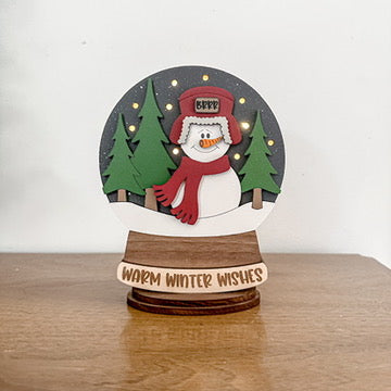 Snowman Lighted Snow Globe
