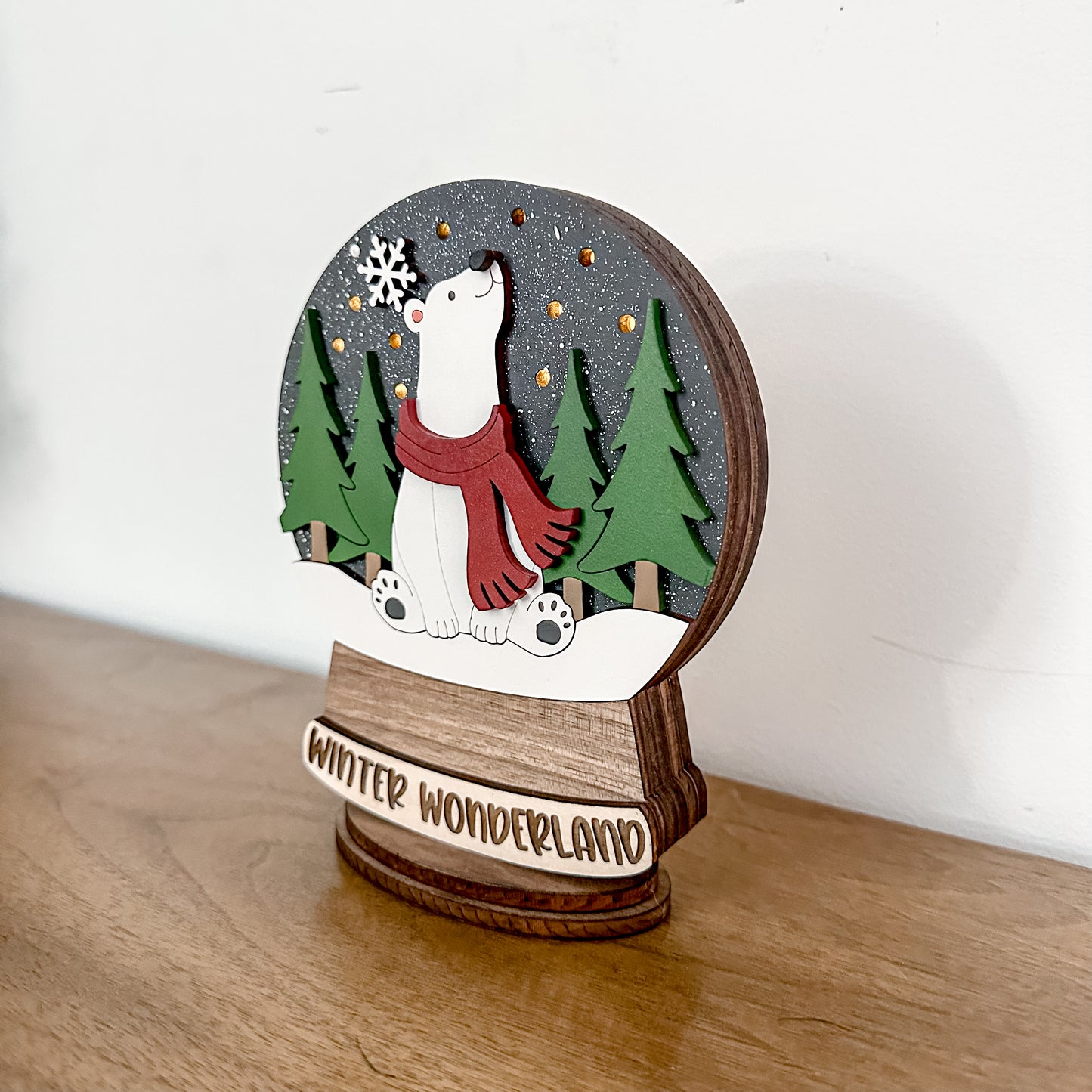 Polar Bear Lighted Snow Globe