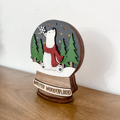 Polar Bear Lighted Snow Globe