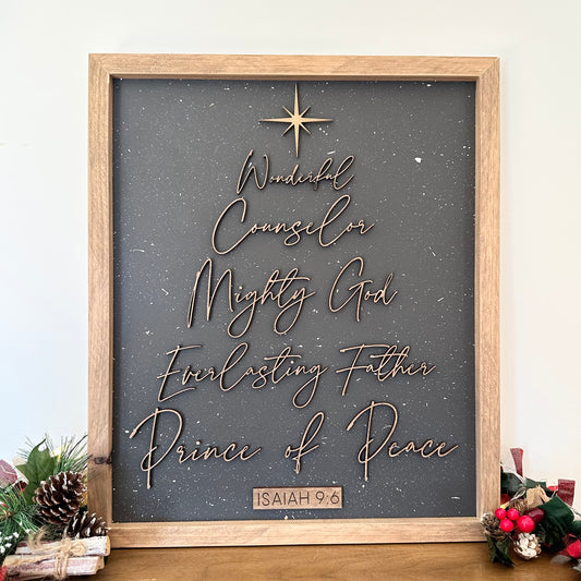 Names of Jesus 3D wood sign