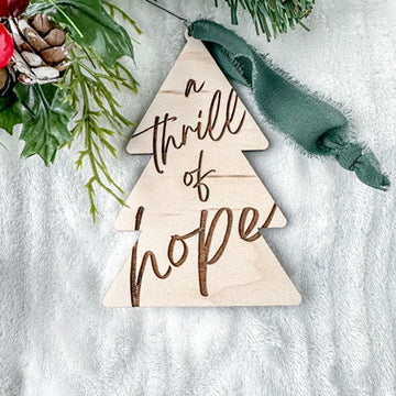 Tree Shape Ornament - a thrill of hope