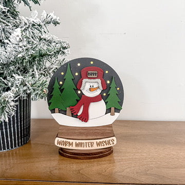 Snowman Lighted Snow Globe