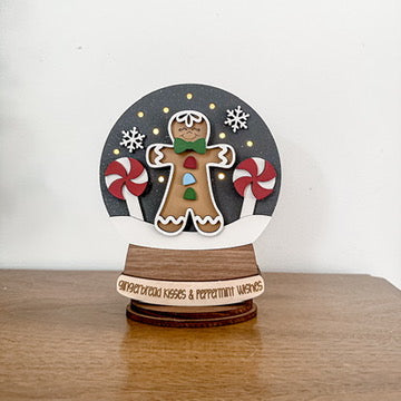 Gingerbread Lighted Snow Globe