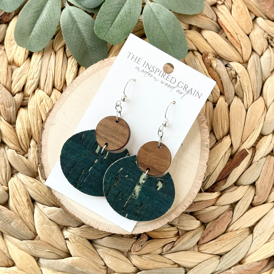 Half Moon Earrings - Natural Blue