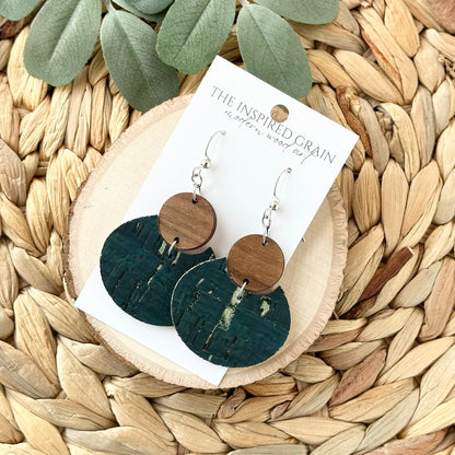 Half Moon Earrings - Natural Blue