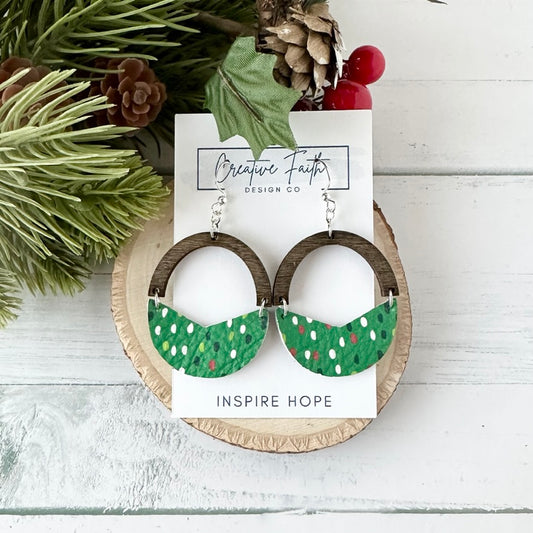 Split Arch Earrings - Holiday Rain