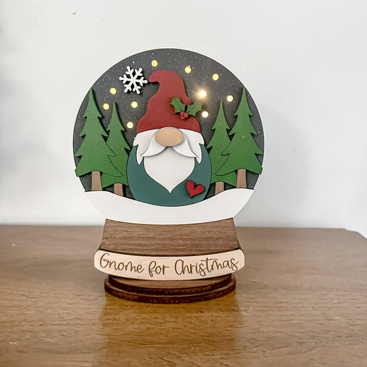 Gnome Lighted Snow Globe