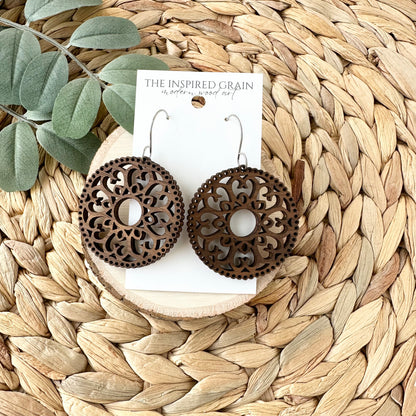 Mandala Hoop Earrings