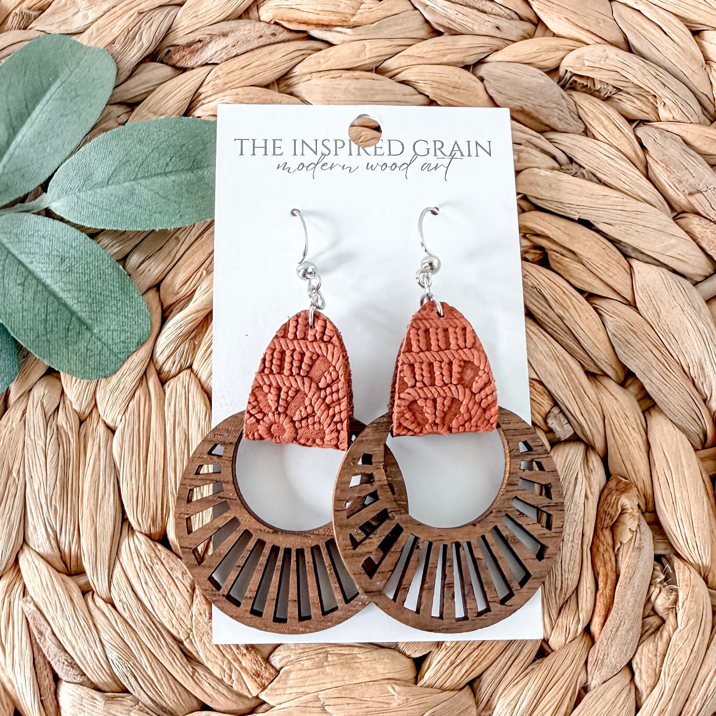 Radial Hoop Earrings - Cinnamon Lace