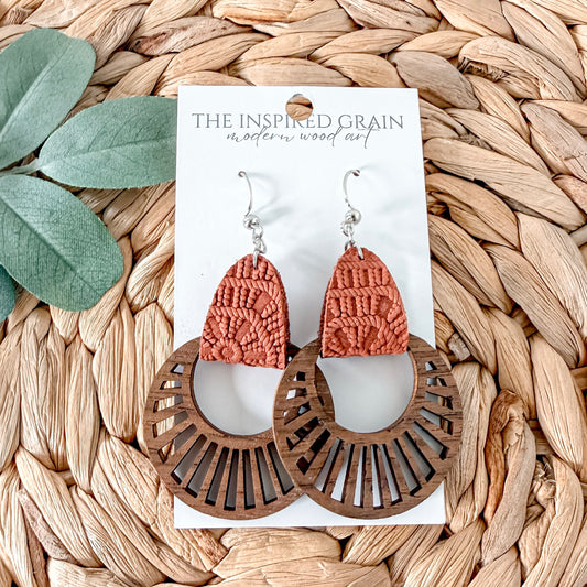 Radial Hoop Earrings - Cinnamon Lace