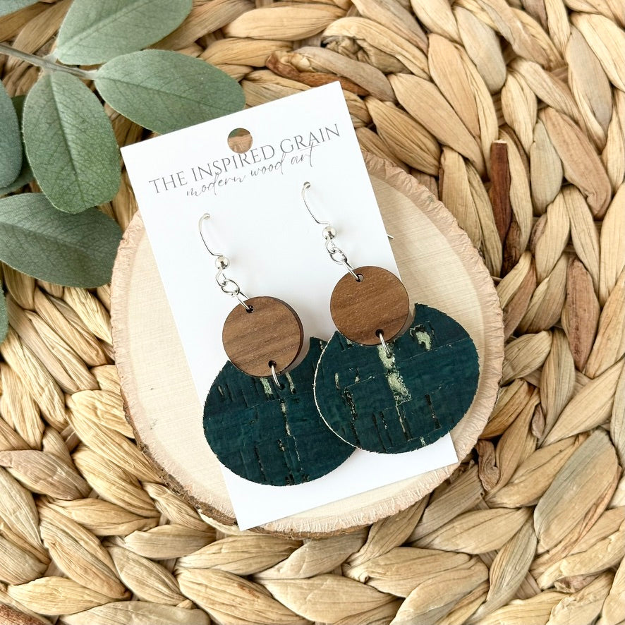 Half Moon Earrings - Natural Blue