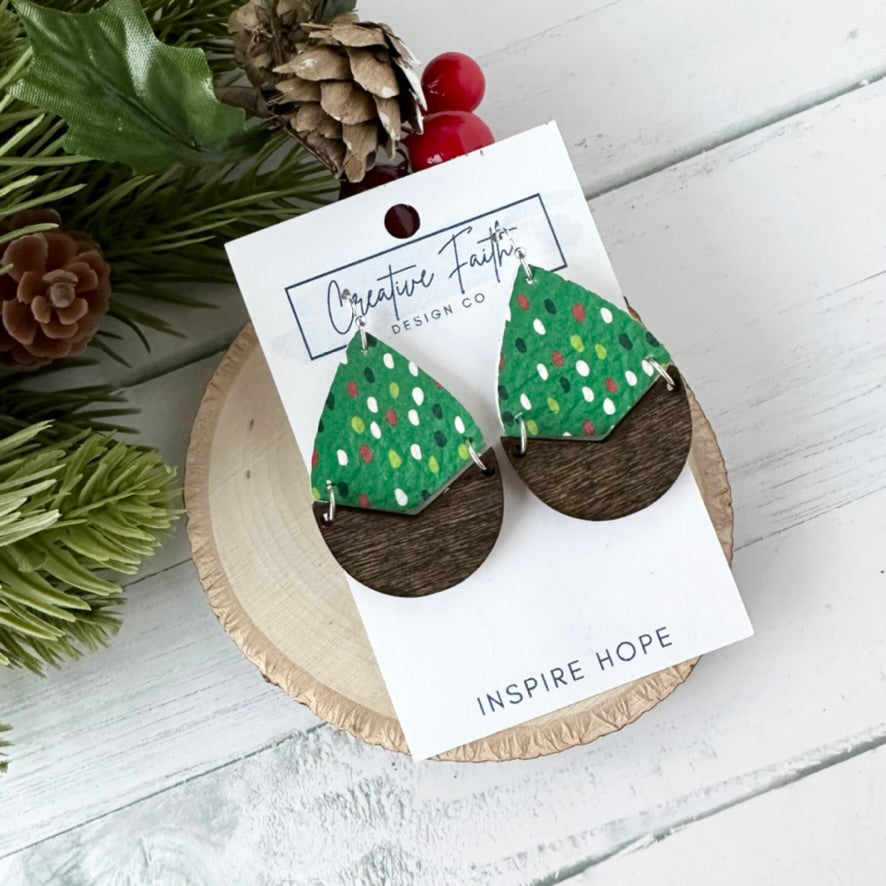 Split Teardrop Earrings - Holiday Rain