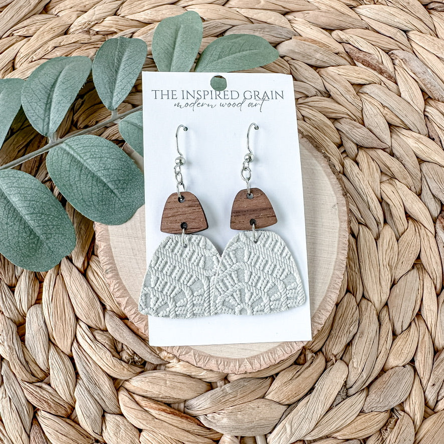 Trapezoid Earrings - Stone Lace