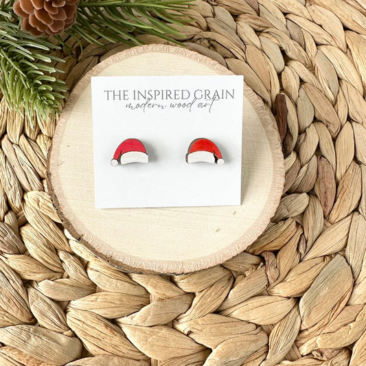 Santa Hat Studs